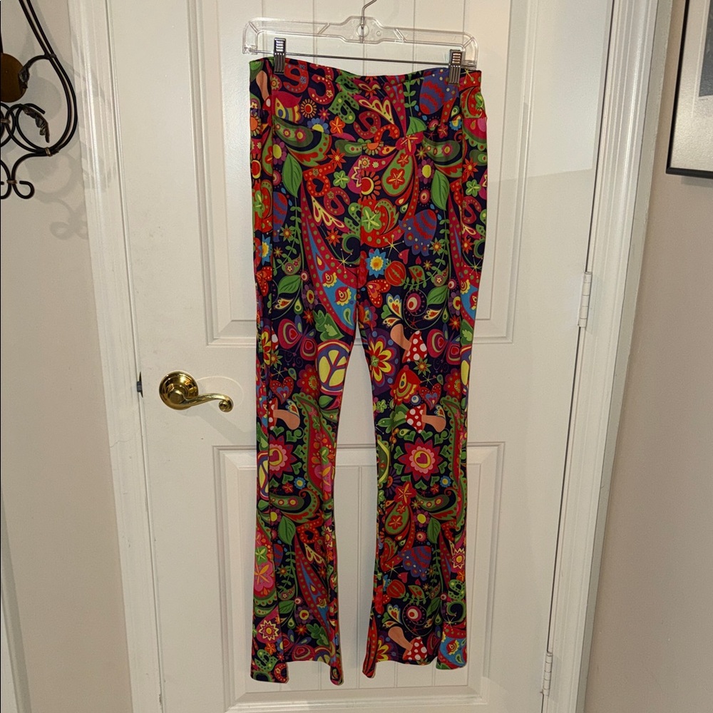 NWOT Colorful Floral Boot Cut Pants